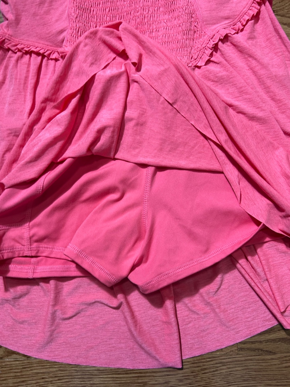 Free People Smockin’ Hot Dress/Shorts Medium Peony Pink - Picture 7 of 8